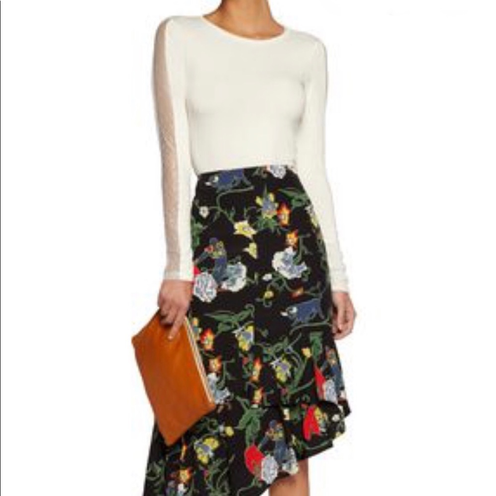 Alice + Olivia Joellen Lace Inset Top